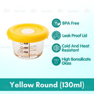 🐘Boo&Bub🐘 Airtight borosilicate glass food container Glass Container Bekas makanan kaca kedap udara 170ml - Boo & Bub