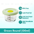 🐘Boo&Bub🐘 Airtight borosilicate glass food container Glass Container Bekas makanan kaca kedap udara 170ml - Boo & Bub