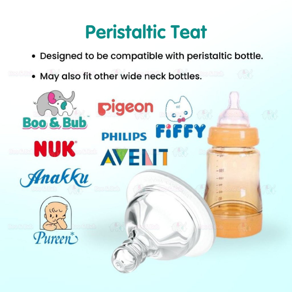 Boo & Bub Nursing Bottle Teat Wide Neck Anti-Colic Avent Teat  Peristaltic Teat Standard Thin Natural  Teat - Boo & Bub