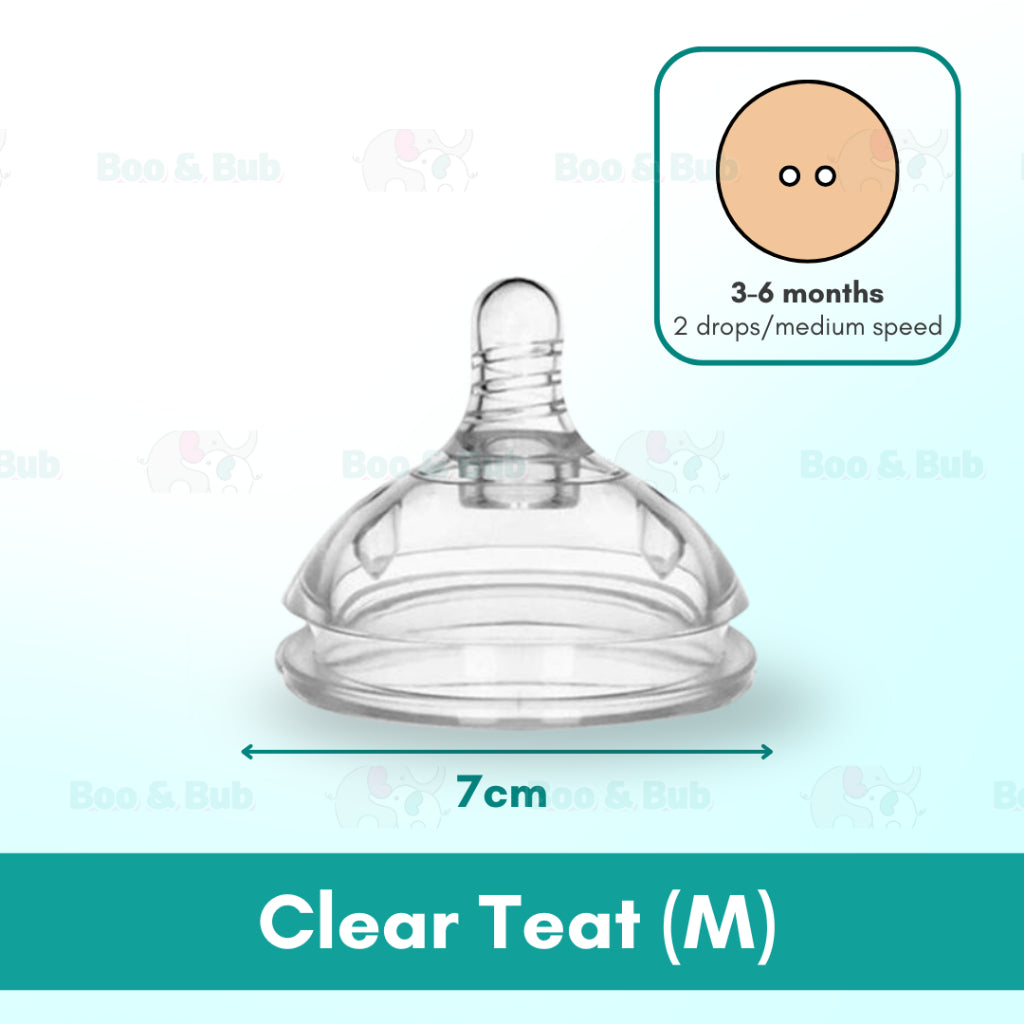 Boo and Bub Brown Silicone Baby Bottle Wide-neck Anti-flatulence Bayi Botol Susu with straw BPA FREE - Boo & Bub