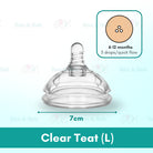 Boo and Bub Brown Silicone Baby Bottle Wide-neck Anti-flatulence Bayi Botol Susu with straw BPA FREE - Boo & Bub