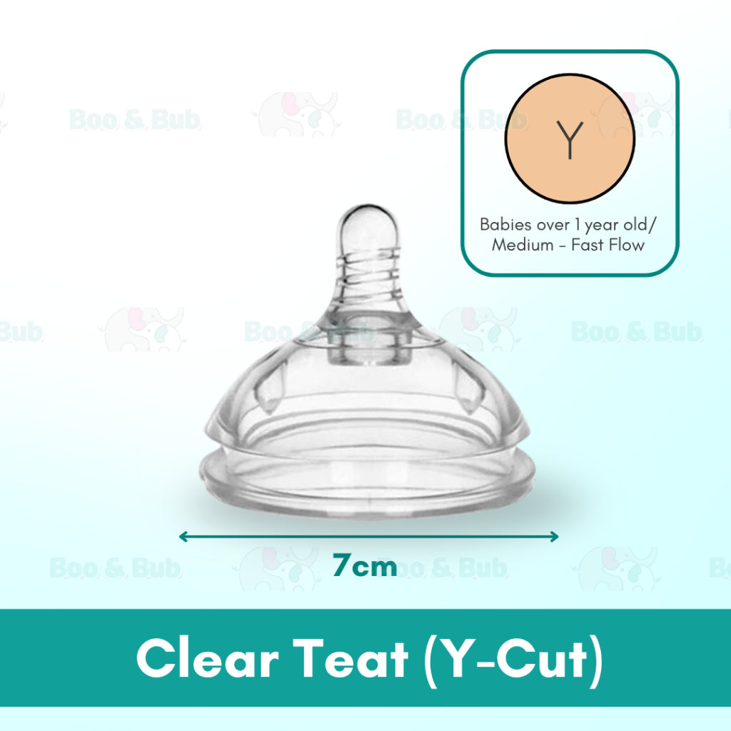 Boo and Bub Brown Silicone Baby Bottle Wide-neck Anti-flatulence Bayi Botol Susu with straw BPA FREE - Boo & Bub