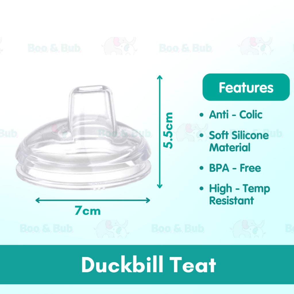Boo and Bub Brown Silicone Baby Bottle Wide-neck Anti-flatulence Bayi Botol Susu with straw BPA FREE - Boo & Bub