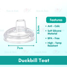 Boo and Bub Brown Silicone Baby Bottle Wide-neck Anti-flatulence Bayi Botol Susu with straw BPA FREE - Boo & Bub