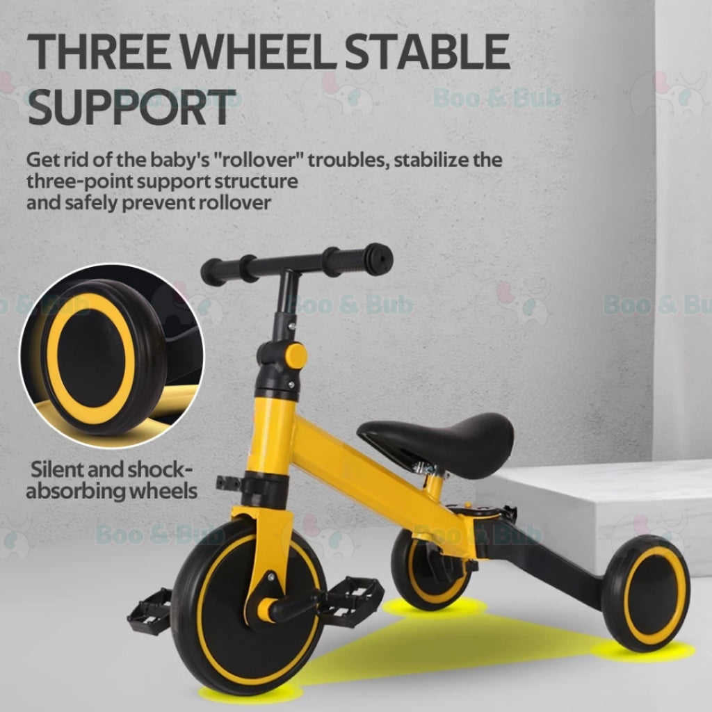 Boo&Bub NEW 2 IN 1 Balance Bike Multifunction Tricycle (3 Wheels) Children Scooter 二合一多功能三轮平衡车 - Boo & Bub