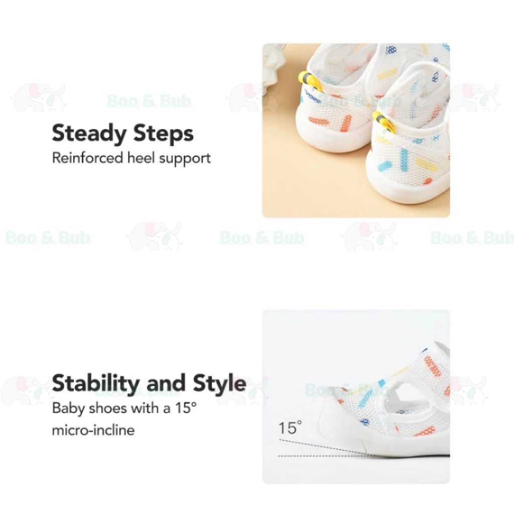 Boo&Bub Baby Sandals Anti-Slip First Walker Sandals Anti-Gelincir Baby Shoes Baby First Walking Shoes 婴儿防滑学步凉鞋 - Boo & Bub