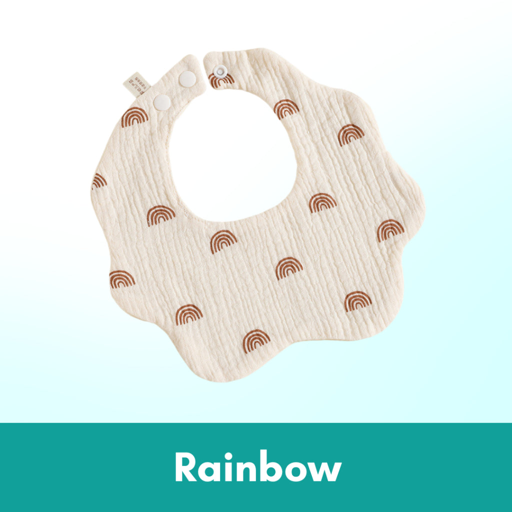 Boo&Bub 6 layers Baby Bib  Cotton Bib Baby Saliva Towel Newborn Baby Saliva Bib Soft Washable drooling Bib 新生儿围兜 柔软可洗 吸水 - Boo & Bub