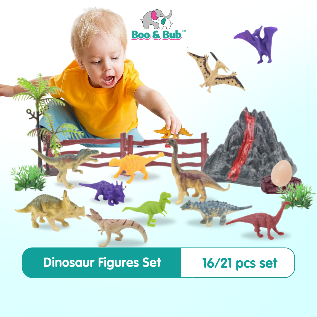 Mini Jurassic Stegosaurus Saichania Solid PVC Dinosaur World Animal Model Action Figures Collection Toy For Kids - Boo & Bub