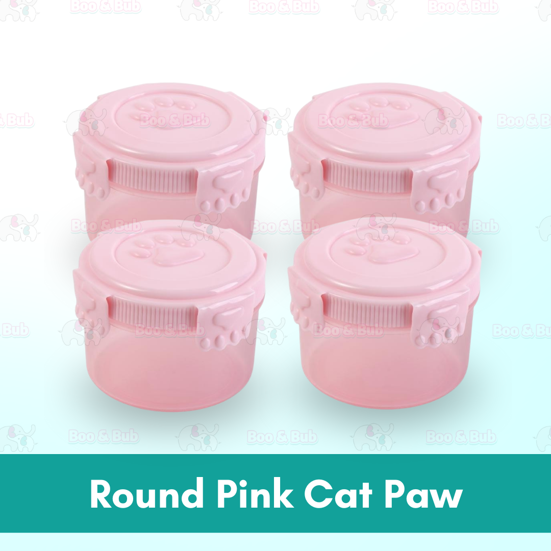 Boo&Bub 4Pcs 60ml Baby Food Container Milk Powder Container Infant Storage Portable Freezer Food Cup - Boo & Bub