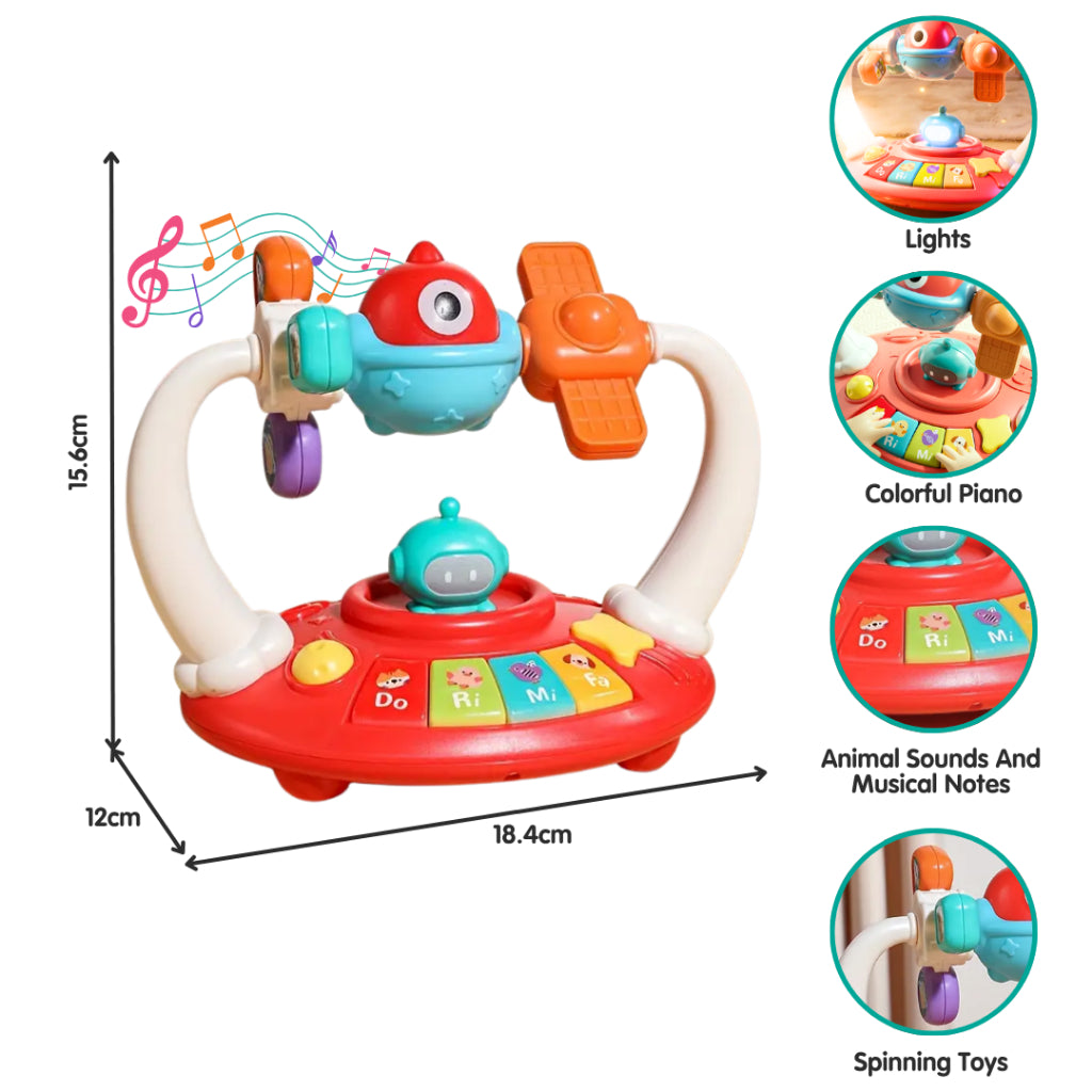 Music Piano Toy | Baby Early Montessori Light Sound Sensory Educational Toy Kids Musical Instrument Gift - Boo & Bub