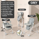 Baby Dining High Chair | Adjustable height Multifunctional Portable Eating Safety Toddler Chair - Boo & Bub