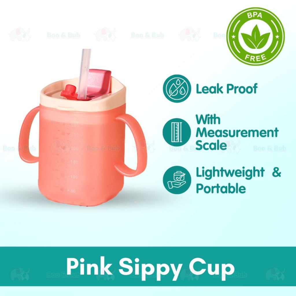 280ml Double Layer Kids Water Bottle | Cute Christmas Deer Glass Cup Creative Children's Cups Baby Feeding Gift - Boo & Bub