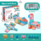 Baby 3D Soft Plastic Big Size Building Blocks | DIY Compatible Rubber Brick Early Educational Teethers Bricks - Boo & Bub