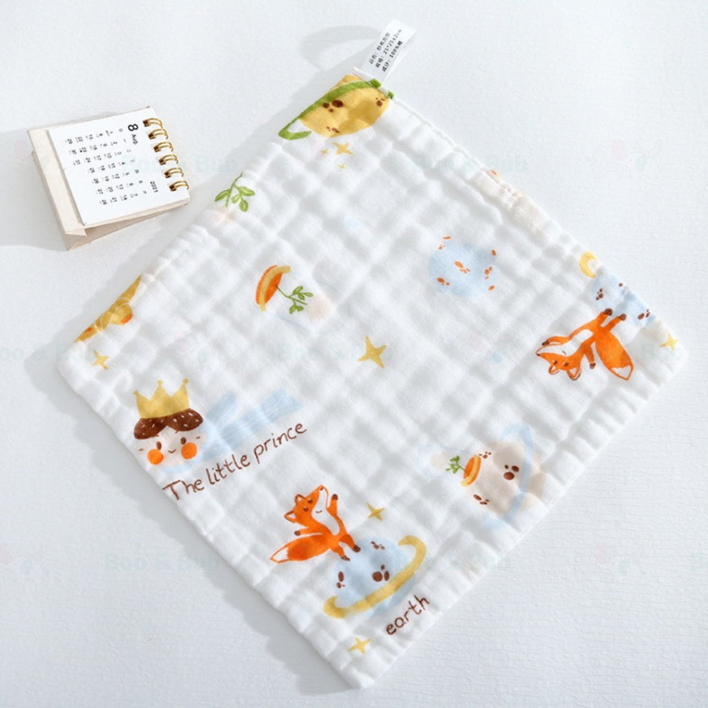 Baby Cotton Soft Six Layers Handkerchief | Newborn Toddler Soft Bath Gauze Feeding Kids Wash 手帕 - Boo & Bub