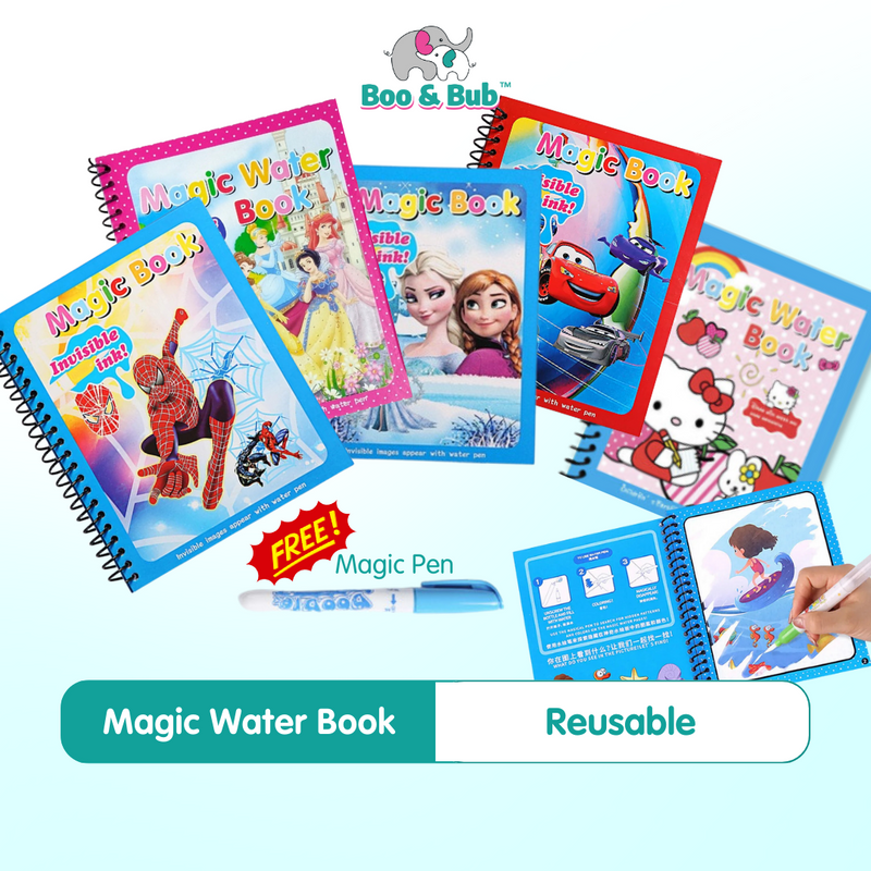 Magic Water Drawing Book | Coloring Book Kids with FREE Pen for Early Learning