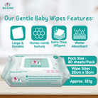 [Carton] 9x80 pcs Baby Hand Mouth Wipes / Wet Tissue | Alcohol-free, paraben-free, fragrance-free wipe - Boo & Bub
