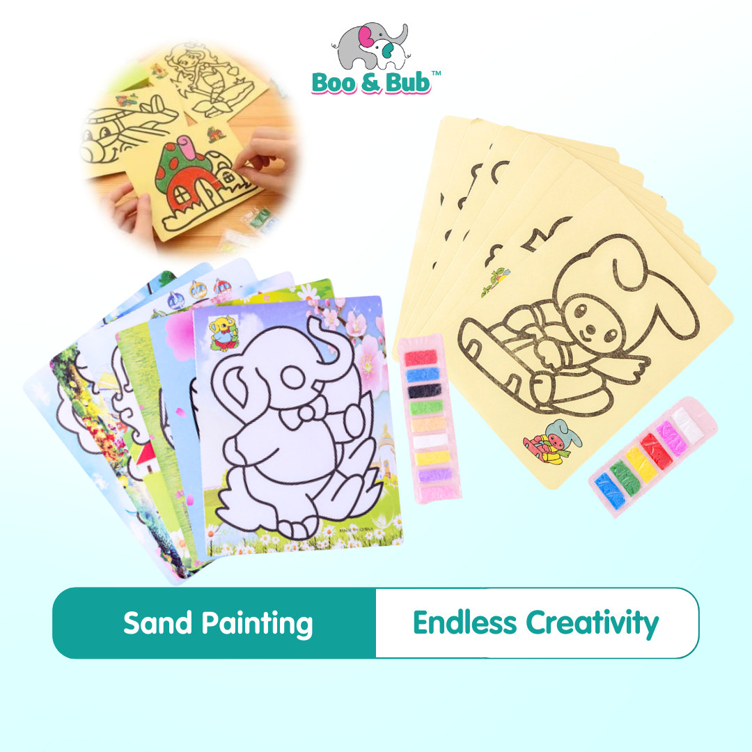 Creative DIY Sand Painting | Kid Montessori Toy Children Crafts Art Drawing Paper Educational Toy - Boo & Bub