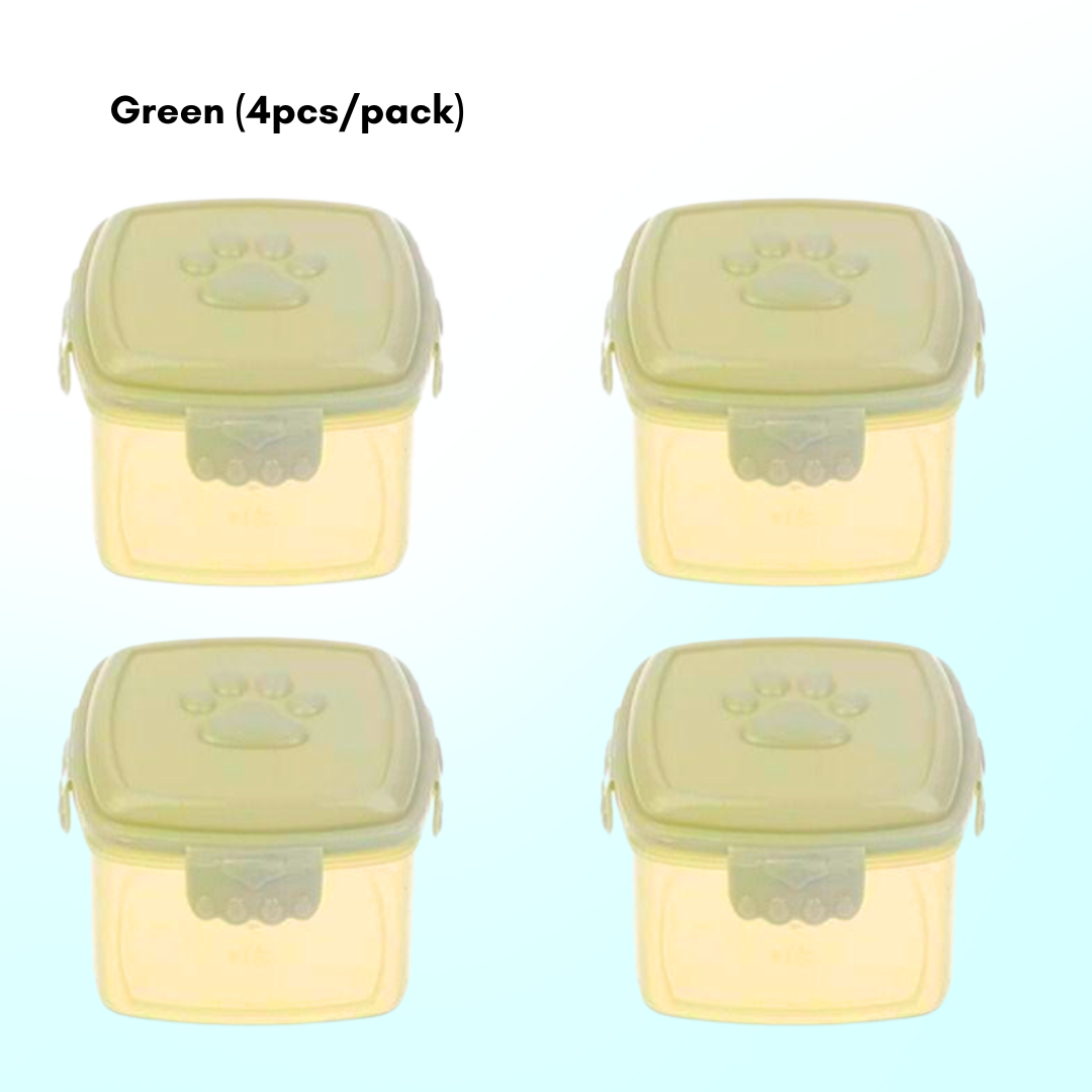 Boo&Bub 4Pcs 60ml Baby Food Container Milk Powder Container Infant Storage Portable Freezer Food Cup - Boo & Bub