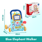 Baby Walker | Stand-to-Sit Trolley High Quality Kids Gift For Toddler Learning Walk Music Piano Phone Drawing Toy - Boo & Bub
