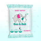 10pcs - Baby Hand Mouth Wipes / Cleaning Wet Tissue | Alcohol-free, paraben-free, fragrance-free wipe / Tisu Basah Bayi - Boo & Bub