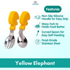2PCS Soft Silicone Baby Spoon Set | Baby Infact Tableware Feeding Dishes Tableware For Kids Learn To Eat Training - Boo & Bub