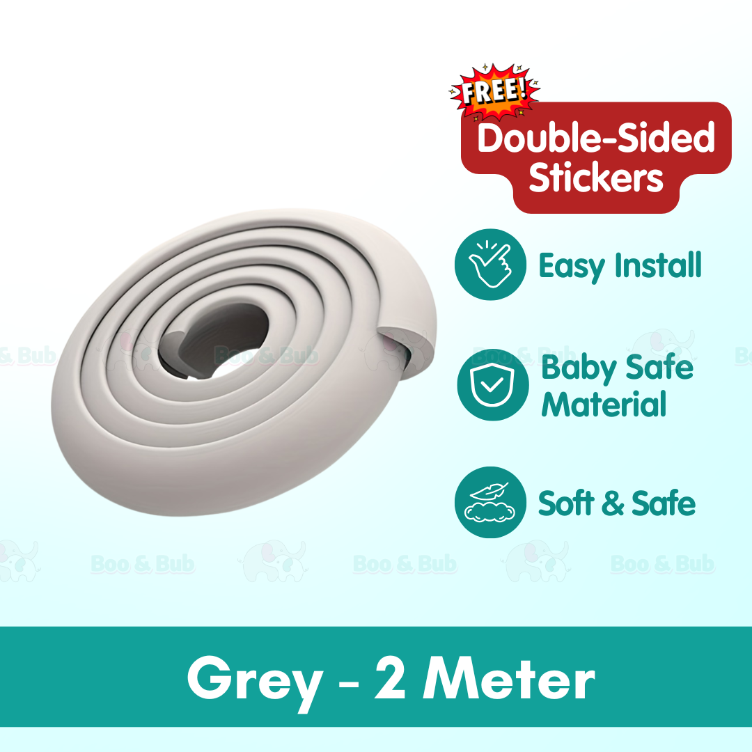 2m Edge & Corner Guards/Baby Bumper/Edge Strip/Table Corner Edge Protector | Bayi Keselamatan Tabel Ujung Pojok - Boo & Bub
