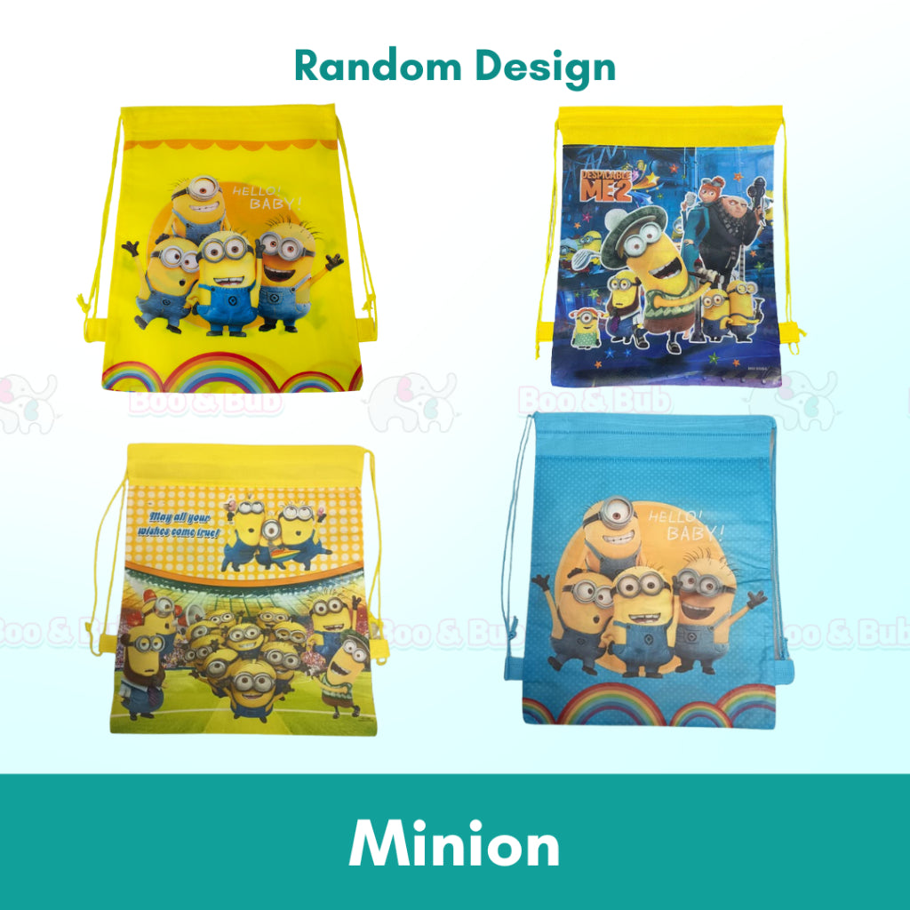 Cartoon Drawstring Pocket Storage Bag | Little Girl Party Decorate Gift Accessories Kids Toys Christmas Gifts - Boo & Bub