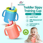 280ml Double Layer Kids Water Bottle | Cute Christmas Deer Glass Cup Creative Children's Cups Baby Feeding Gift - Boo & Bub
