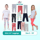 Assorted Girl 3/4 Cropped Legging (2Y~15Y) 100% Cotton Spandex Random Design capri | Legging Budak Baby Perempuan - Boo & Bub