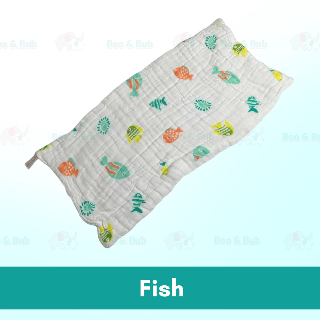 Boo&Bub 8-layer U-shaped Waterproof Saliva Towel Waterproof Bib Baby Cotton Saliva Towel - Boo & Bub
