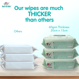 Boo&Bub 80pcs Non alcohol BABY WIPES Wet Tissue Baby wet wipe multipurpose tisu basah baby tissue basah wet tisu 婴儿湿纸巾 - Boo & Bub
