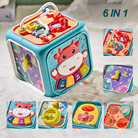 Boo&Bub Baby Activity Cube | 6 Sided Musical Shape Sorting Matching Box Cube Toy - Boo & Bub