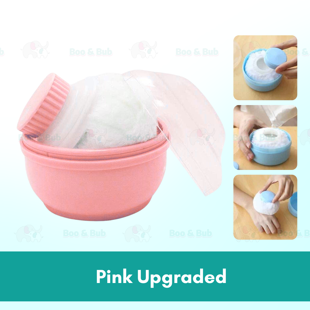 Boo&bub Portable Baby Powder Puff Sponge Container Case Box Baby Powder Case Talcum Powder Puff Bekas Bedak Bayi 婴儿爽身粉盒 - Boo & Bub