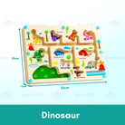 Wooden Magnetic Animal Maze Puzzle | Dinosaur Kid Montessori Early Learning Educational Toys - Boo & Bub