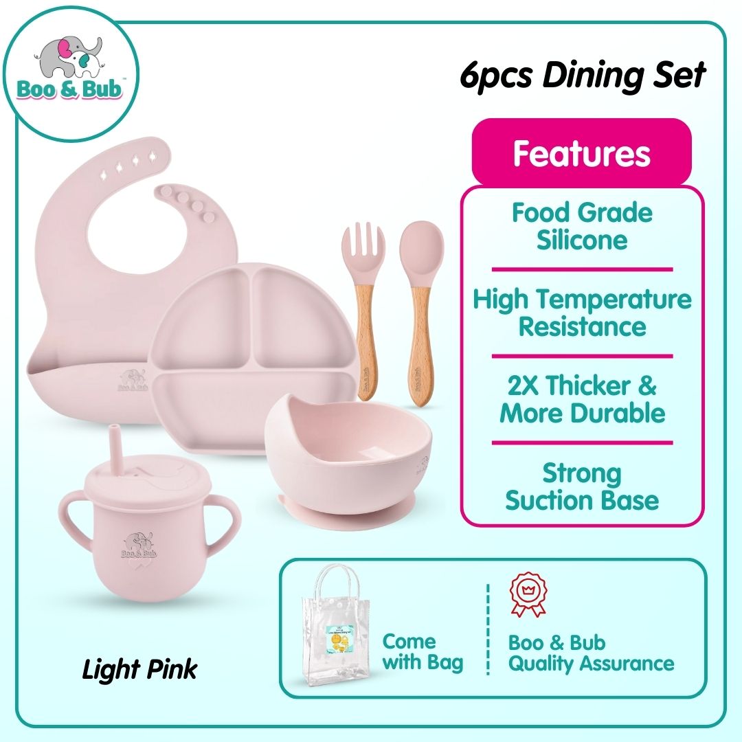 Baby Silicone Dining Set | Suction Plate BPA Free Microwavable Bowl Food Grade Training Dinning Tableware - Boo & Bub