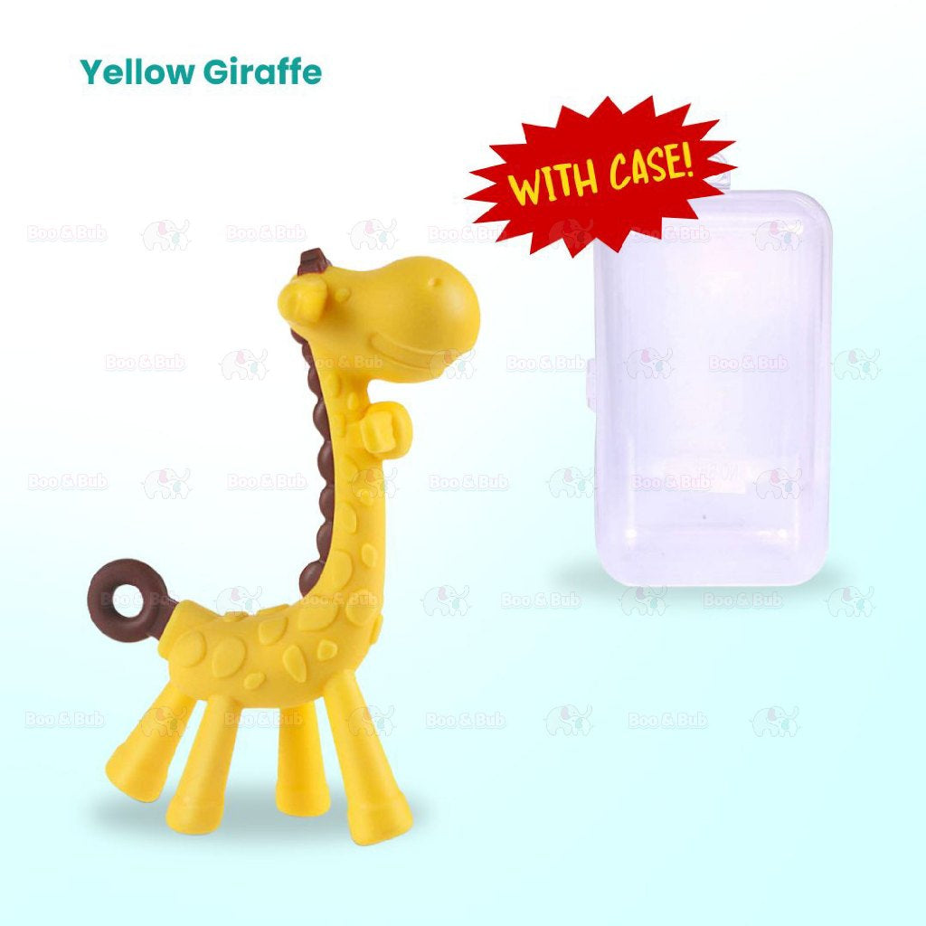 Baby Silicone Teether | Banana Giraffe Fruit Baby Teething Chewing For Pacifier Chains BPA Free - Boo & Bub