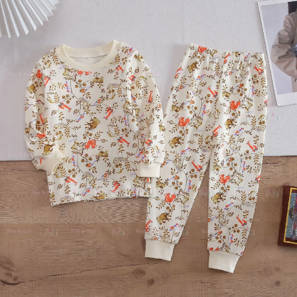 🇲🇾HOT🇲🇾Kids Pyjamas Set | Cartoon Cute Children Sleepwear | Cotton Soft Baby Nightwear Clothes Pajamas | Baju Tidur Buda - Boo & Bub
