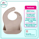 Boo&Bub Baby Stainless Steel Tableware Set 5pcs BPA-Free Silikon Hisap Anti-Tumpah Set Pinggan Mangkuk Bayi 儿童餐具 吸盘防滑 - Boo & Bub