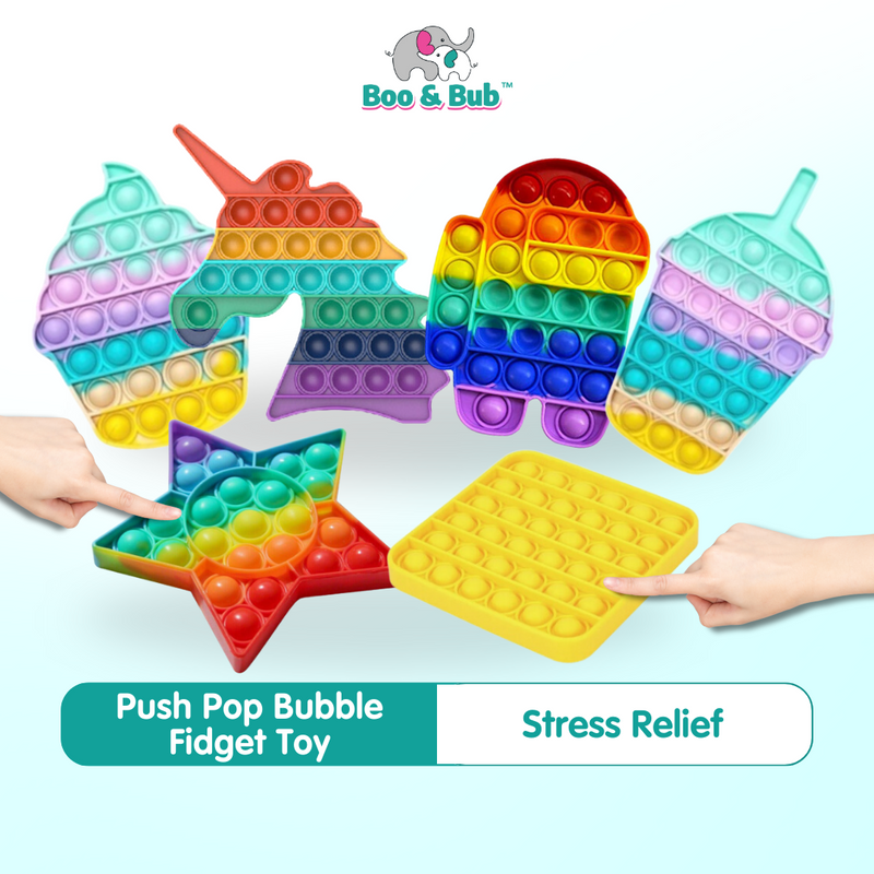 Tiktok Push Pop Bubble Fidget Sensory Toy | Stress Relief Toys Baby Viral Pop It Fidget Early Learning Educational