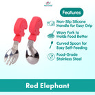 2PCS Soft Silicone Baby Spoon Set | Baby Infact Tableware Feeding Dishes Tableware For Kids Learn To Eat Training - Boo & Bub