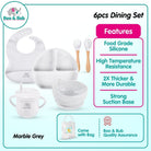 Baby Silicone Dining Set | Suction Plate BPA Free Microwavable Bowl Food Grade Training Dinning Tableware - Boo & Bub