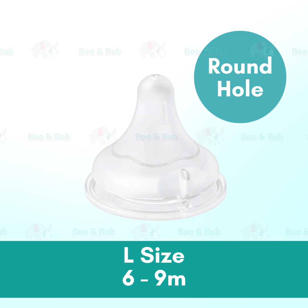 Wide Neck Baby Puting Teat (Anti Colic) | Replacement Nipple Bottle Silicone Botol Susu BPA Free Lembut - Boo & Bub