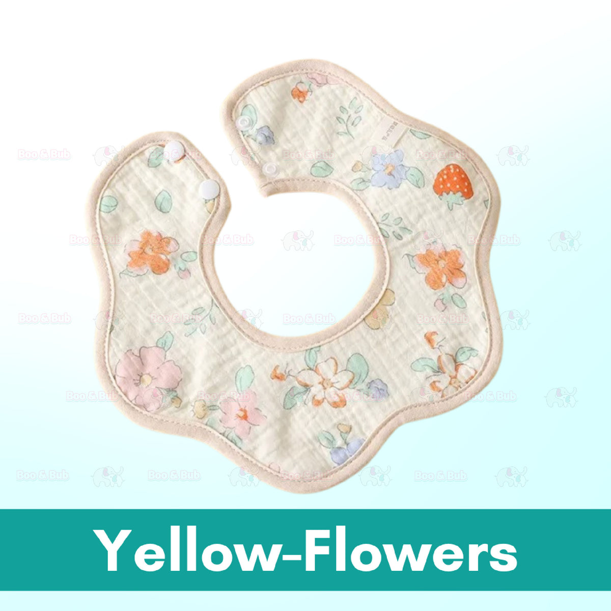 Flower Bib | Petal Pure Cotton Saliva Towel Newborn Comfort Infant Toddler Feeding Apron Soft Washable Bibs - Boo & Bub