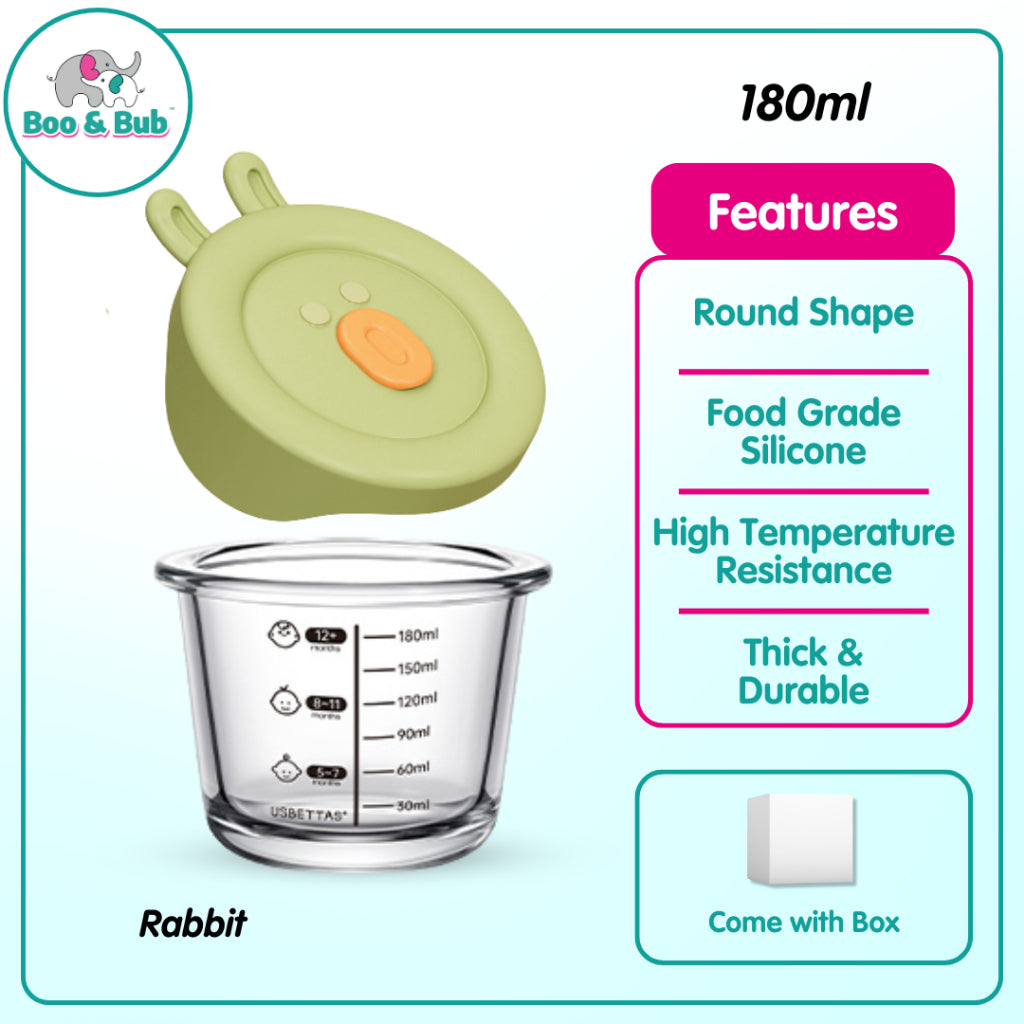 Boo&Bub Children's Complementary Food Bowls Children's Transparent Lunch Boxes Baby Glass Food Storage Containers - Boo & Bub