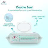 Boo&Bub 80pcs Non alcohol BABY WIPES Wet Tissue Baby wet wipe multipurpose tisu basah baby tissue basah wet tisu 婴儿湿纸巾 - Boo & Bub