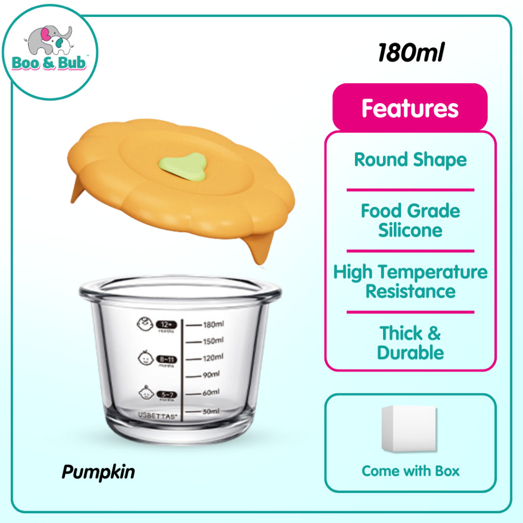 Boo&Bub Children's Complementary Food Bowls Children's Transparent Lunch Boxes Baby Glass Food Storage Containers - Boo & Bub
