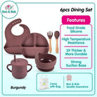 Baby Silicone Dining Set | Suction Plate BPA Free Microwavable Bowl Food Grade Training Dinning Tableware - Boo & Bub