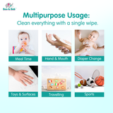 Boo&Bub 80pcs Non alcohol BABY WIPES Wet Tissue Baby wet wipe multipurpose tisu basah baby tissue basah wet tisu 婴儿湿纸巾 - Boo & Bub