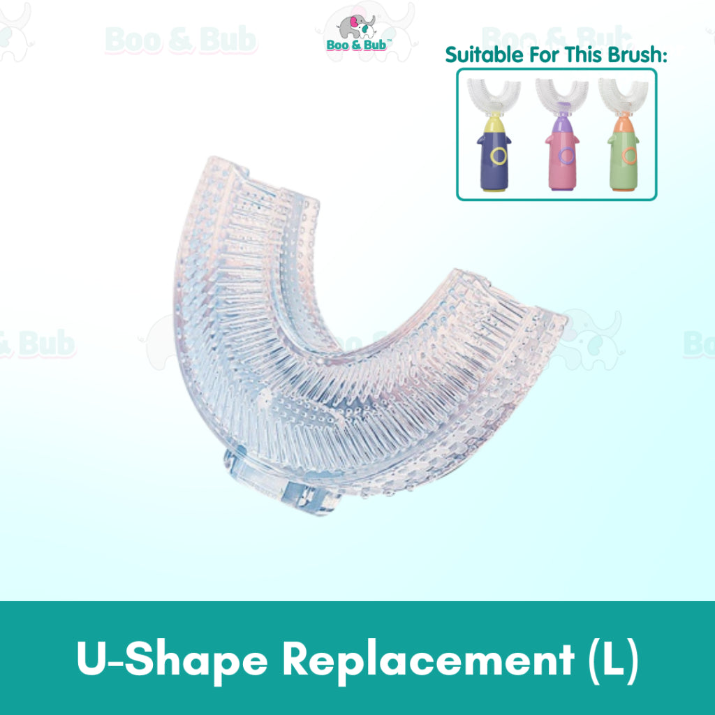Children U-Shape Toothbrush | U shape Manual Tooth brush Kids Teeth Cleaning Tool Silicone Teeth Cleaning - Boo & Bub