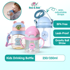 260ml Newborn Water Bottle Leak Proof with Handle | BFA Free Drinking Water Bottle Straw Cup - Boo & Bub